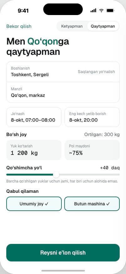 Qo‘qonga qaytyapman ekrani
